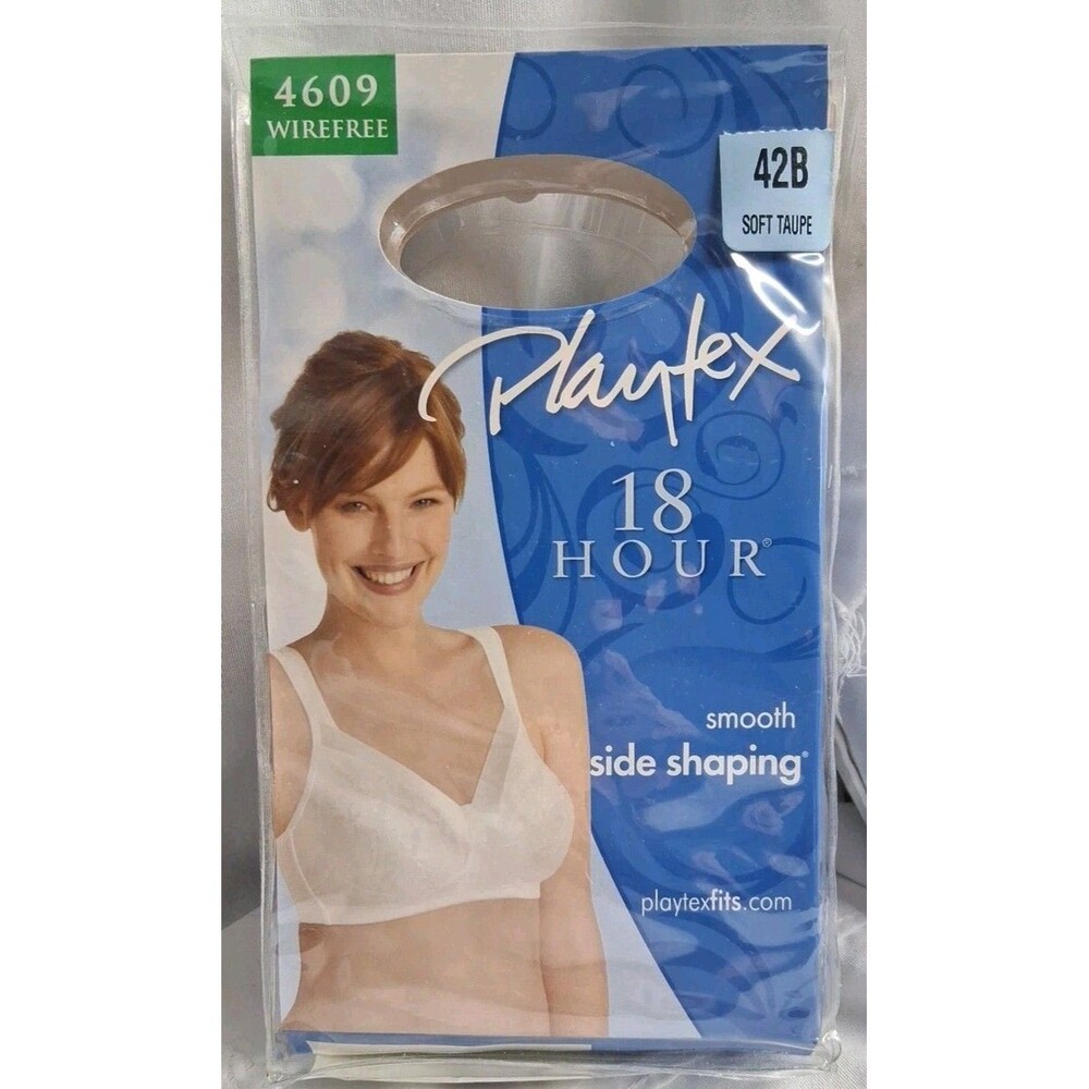 Playtex 18 Hour Soft Side Shaping Bra, 42B - Soft Taupe 2008 Stop Slip Comfort
